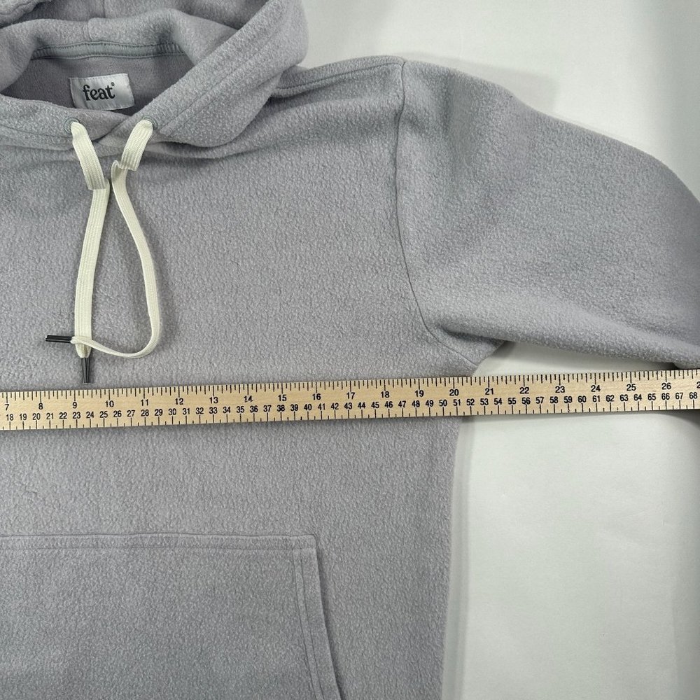 FEAT Adults Blanket Blend Hoodie Sz S Gray Soft Pullover Lounging - Picture 6 of 12
